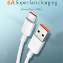 6A 66W USB Type C Super Fast Cable Fast Charging - 1m, white