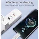 6A 66W USB Type C Super Fast Cable Fast Charging - 1m, white