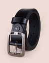 Men Square Black & Red Buckle Belt - Black/ size 38-40