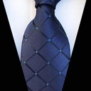 Men Graphic Pattern Tie - Navy Blue