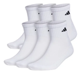Adidas White Socks Quarter, Size 6-12
