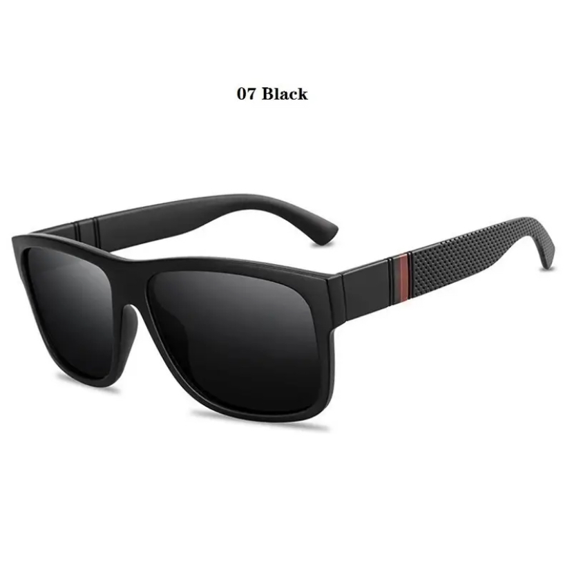 Men Women Polarized Sunglasses : 07 Dark Black