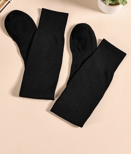 [si2210246771142268] Men Solid Football Socks - black/ one size