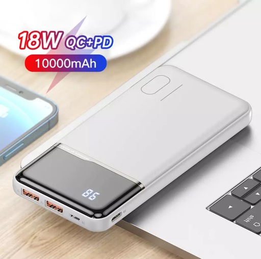 KUULAA Power Bank 10000mAh: 2.1A 3USB White (display)