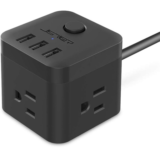 [0118] JSVER Power Cube, Power strip with USB, 3 Outlet 3 USB Charging Ports, 4.92 Ft Extension Cord (Black)
