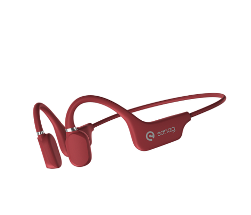 Sanag A5X True Bone Conduction Earphone Open Ear Bluetooth Wireless Sport Headphones - Red